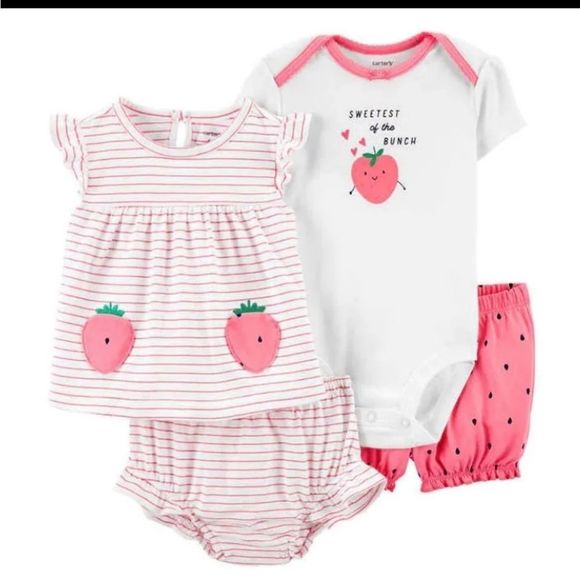 Carter's | Matching Sets | Carters Strawberry Summer Outfit Set 4 Piece ...